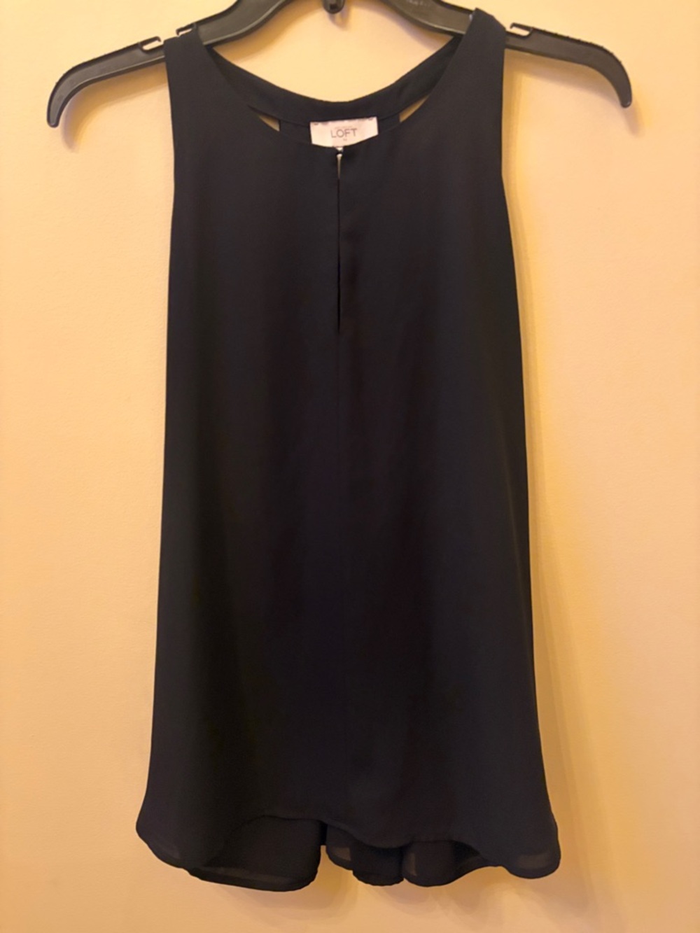 LOFT Black Halter Style Blouse
